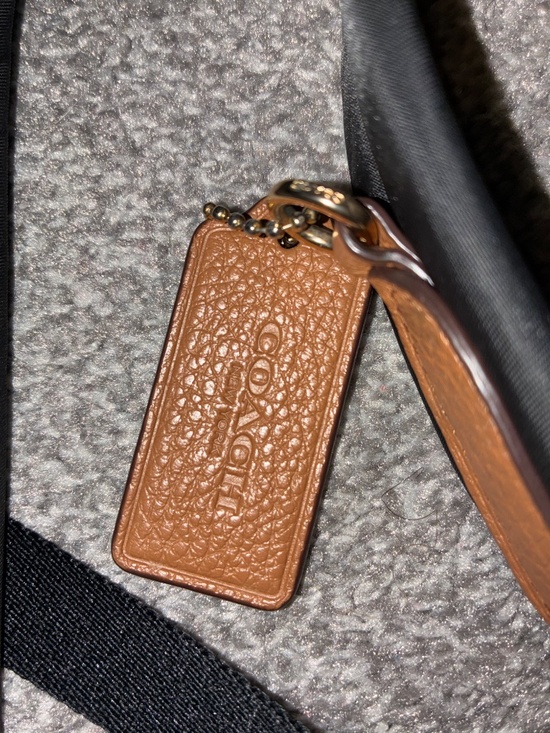 Coach bookbag tan/black luxury designer bag